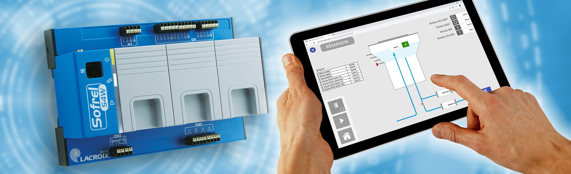 sofrel s4w web server ; The water Network