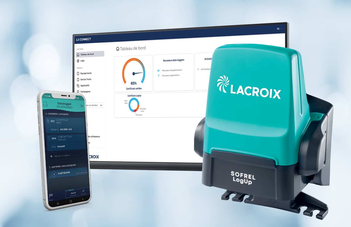 SOFREL LogUp a data logger new generation and cybersecured for water networks monitoring